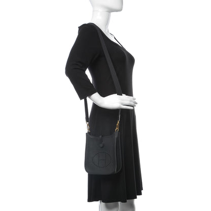 Hermes Taurillon Clemence Evelyne TPM Black 2 of 9
