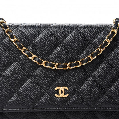 Chanel Caviar Quilted Wallet On Chain WOC Black 11 of 11