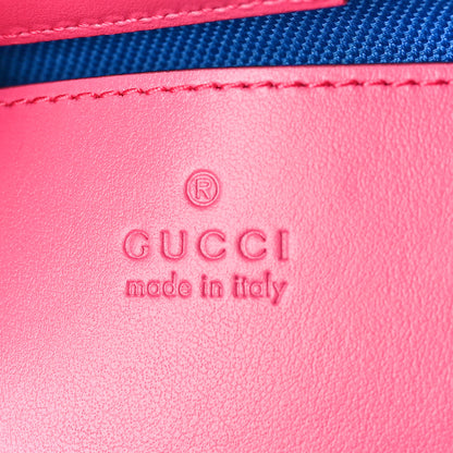 Gucci Calfskin GG Tennis Embossed Mini Tote Bag Modern Fuchsia Modern Blue 6 of 10