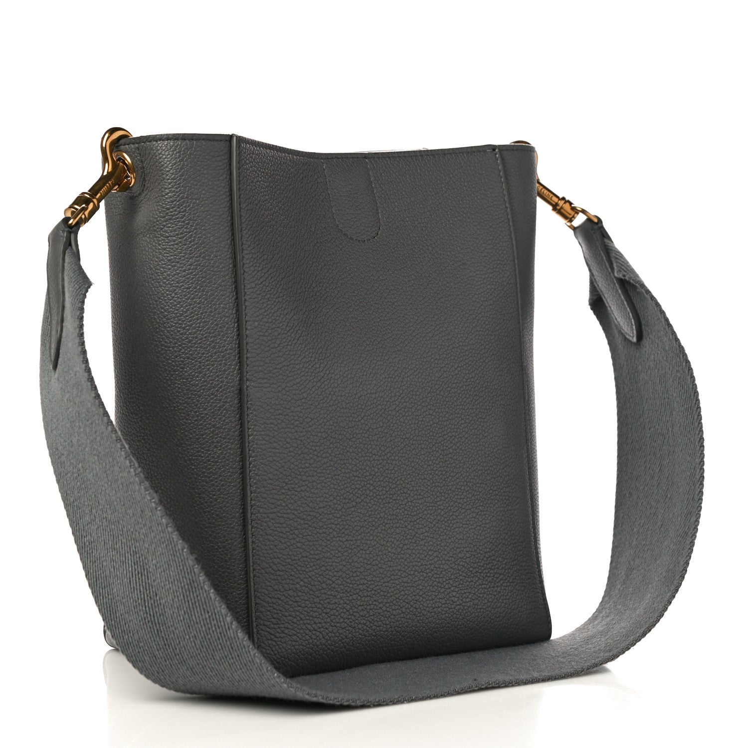 Celine Soft Grained Calfskin Small Sangle Bucket Bag Grey 3 of 10