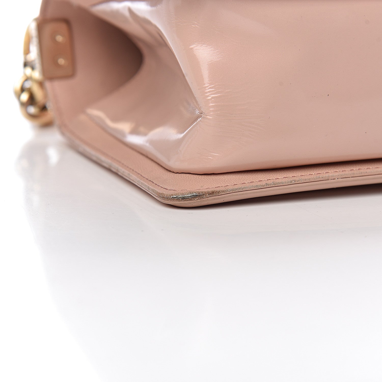 Chanel Patent Calfskin Quilted Medium Boy Flap Light Pink 12 of 15