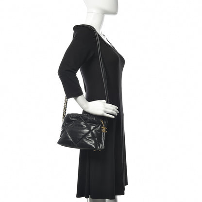 Chanel Lambskin Quilted Small Bowling Bag Black 2 of 9