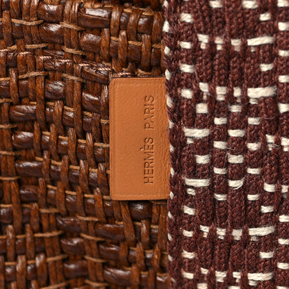 Hermes Woven Straw Saxo PM Tote 5 of 7