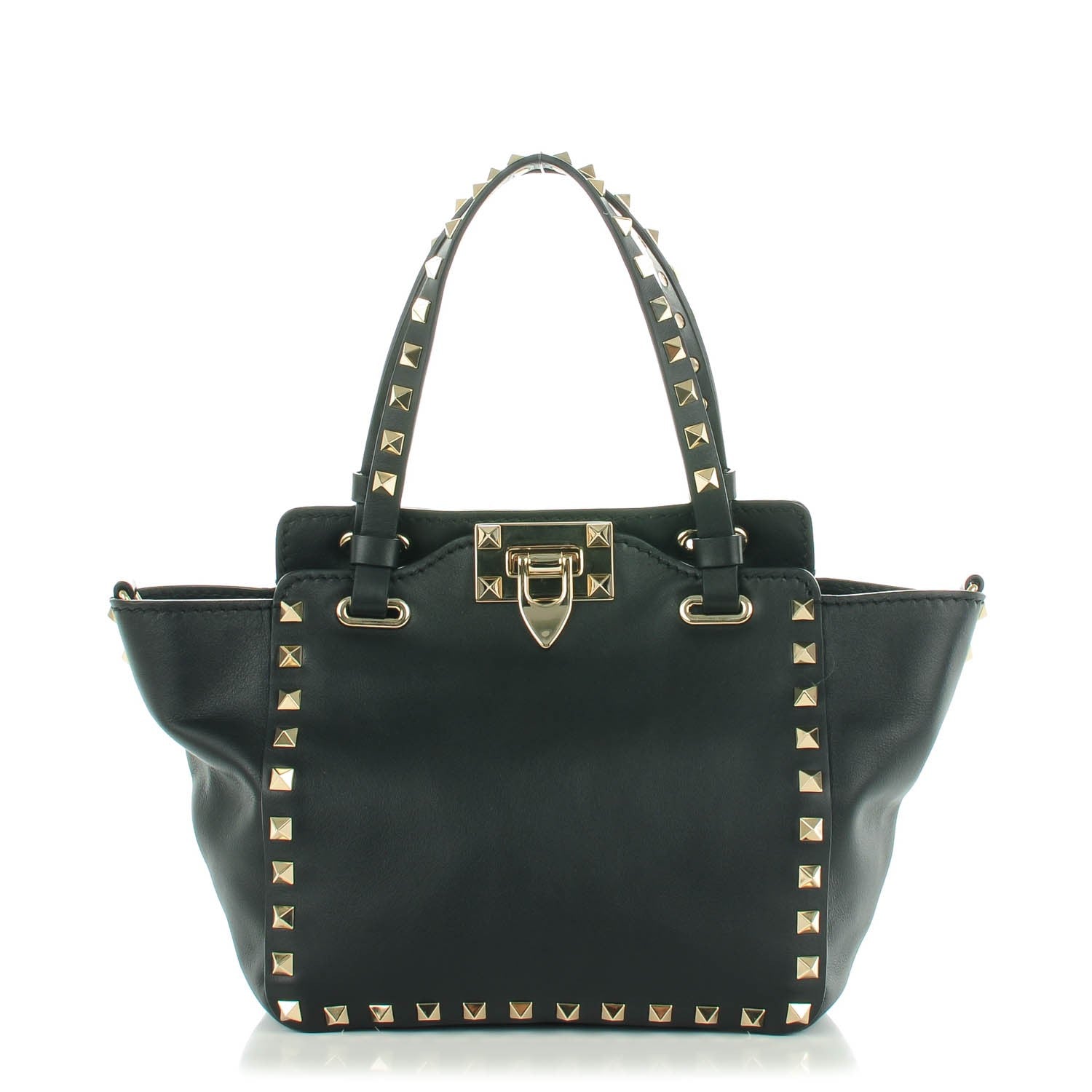 Valentino Garavani Vitello Mini Rockstud Tote Black 1 of 7