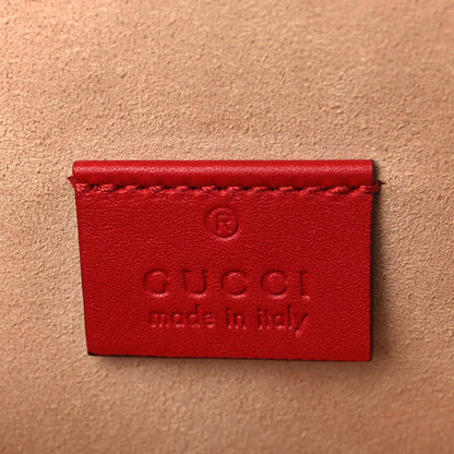 Gucci Calfskin GucciGhost Print Pouch Hibiscus Red 6 of 11