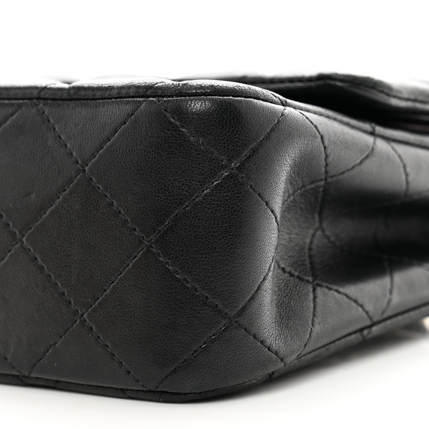 Chanel Lambskin Quilted Medium Double Flap Black 10 of 13