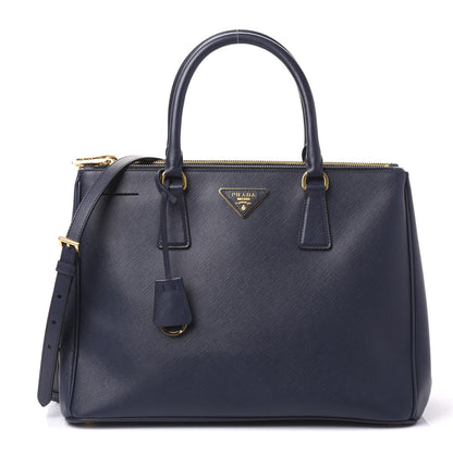 Prada Saffiano Medium Galleria Double Zip Tote Baltico 1 of 10