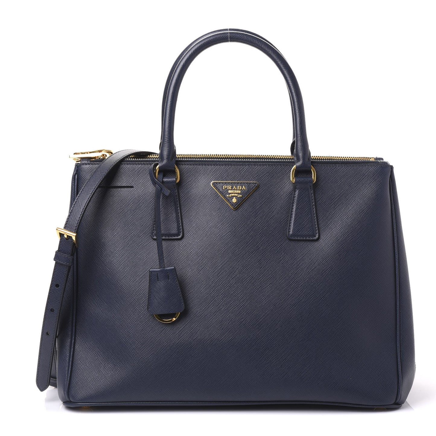 Saffiano Medium Galleria Double Zip Tote Baltico