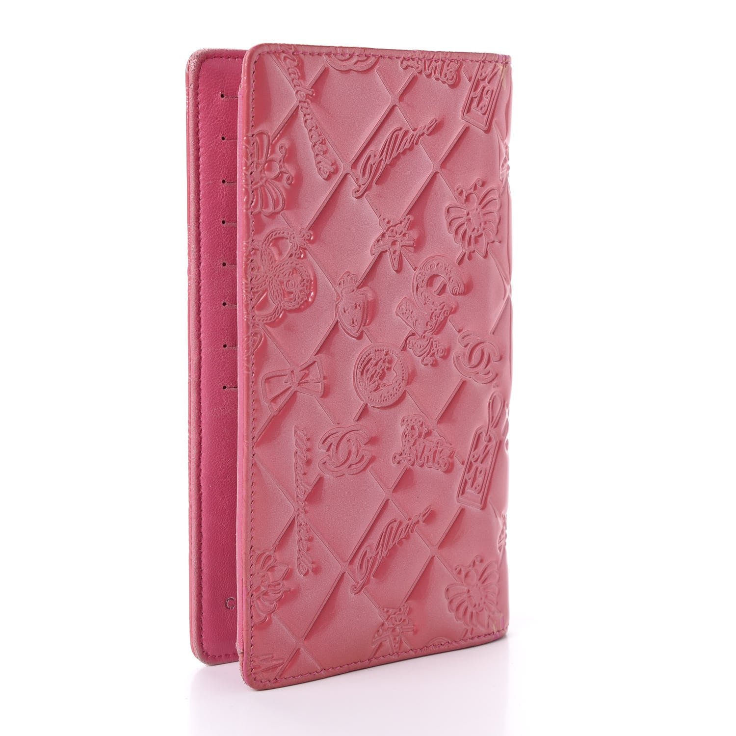 Chanel Patent Calfskin Lucky Symbols Yen Wallet Pink 3 of 7