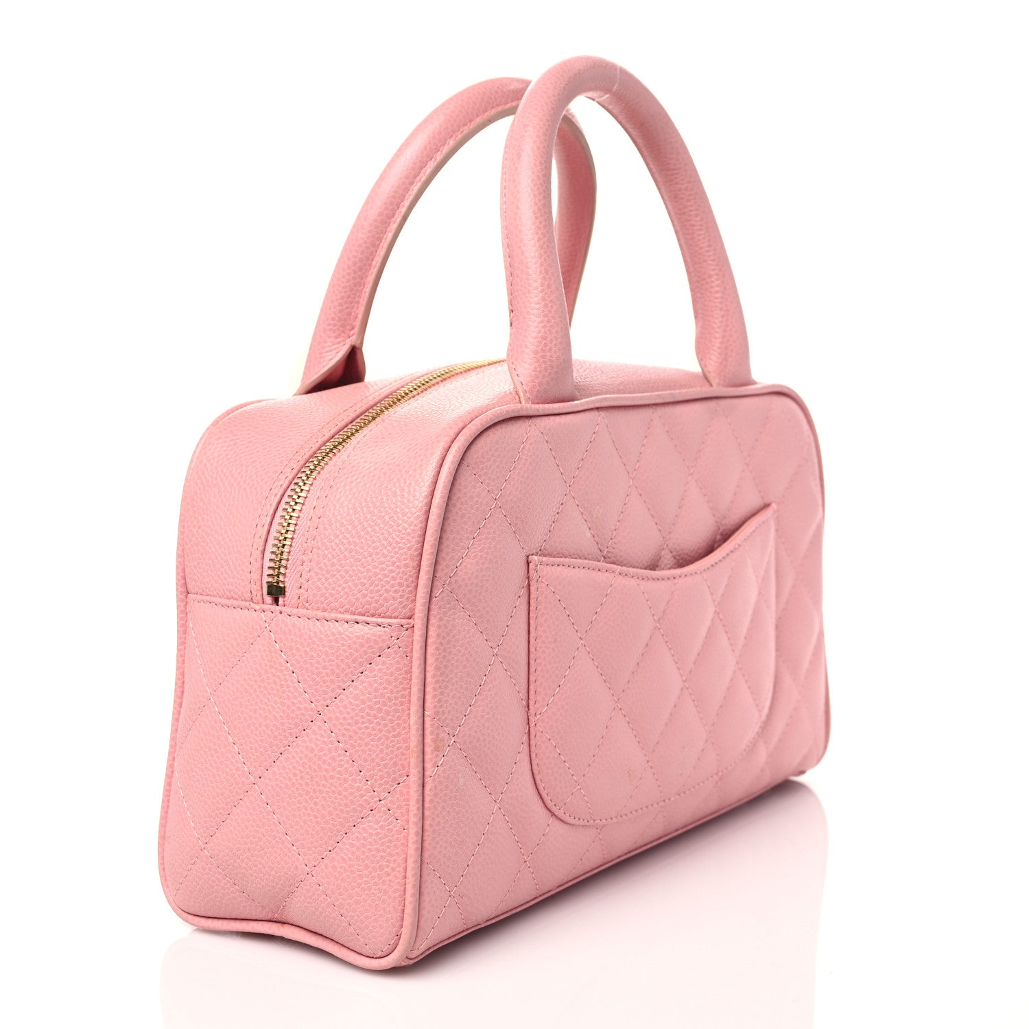 Chanel Caviar Quilted Small Bowler Pink 3 of 13