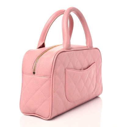 Chanel Caviar Quilted Small Bowler Pink 3 of 13