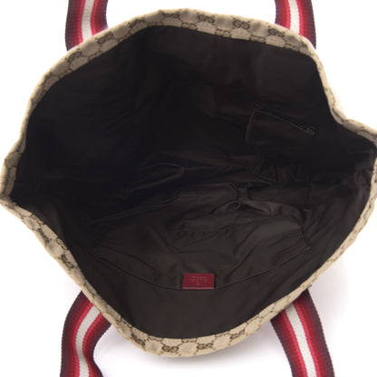 Gucci GG Monogram Medium Web Handle Vertical Tote Red 5 of 10