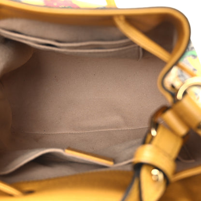 Gucci GG Supreme Monogram Flora Small Ophidia Bucket Bag Beige Multicolor Crop 5 of 10