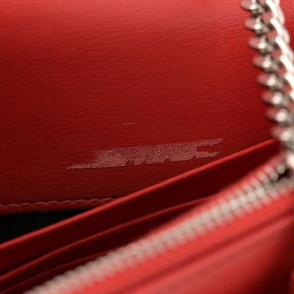 Saint Laurent Calfskin Monogram Sunset Chain Wallet Rosso 13 of 13