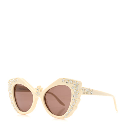 Gucci Acetate Crystal Sunglasses GG1095S Ivory 1 of 8