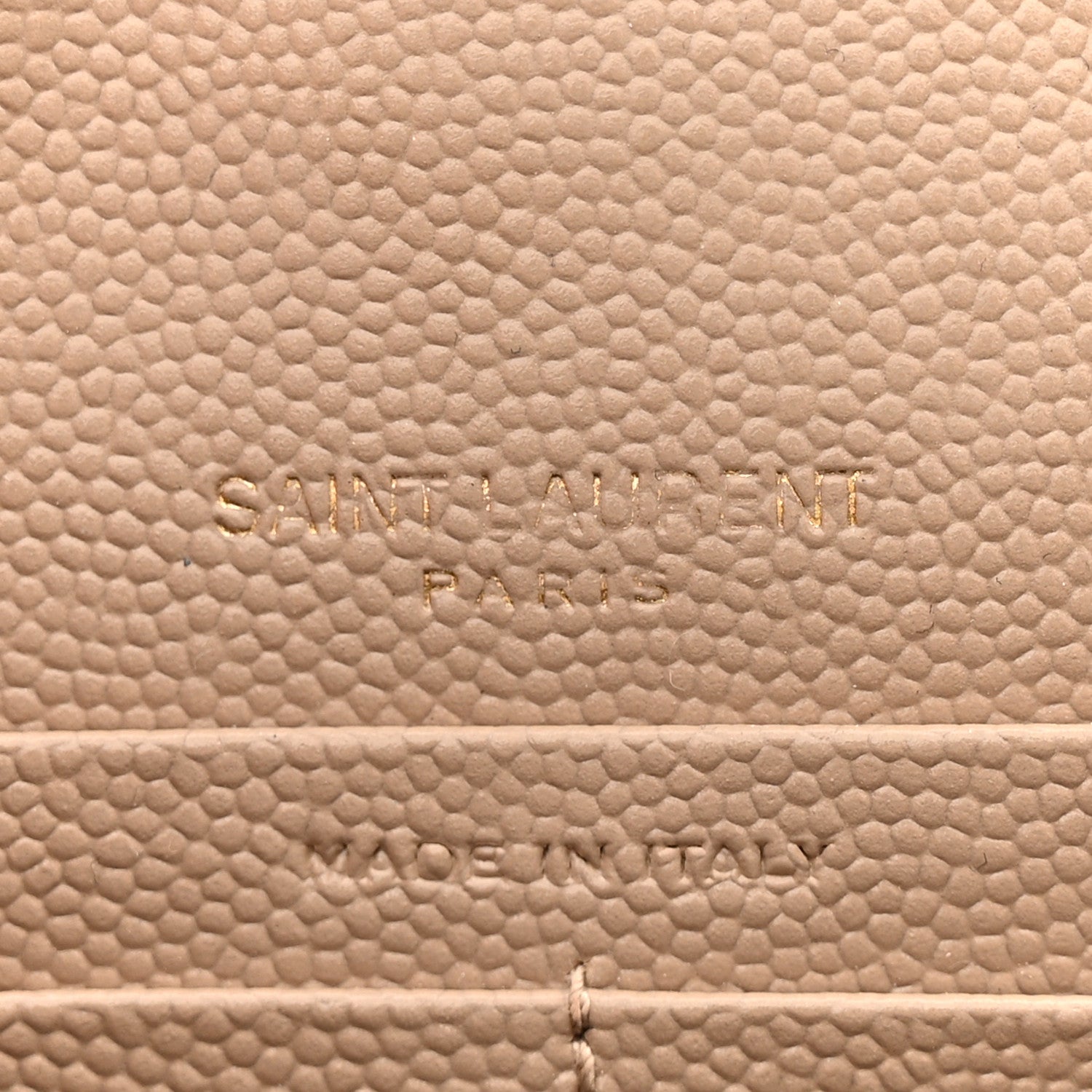 Saint Laurent Grain De Poudre Matelasse Chevron Monogram Envelope Chain Wallet Nude Powder 6 of 11