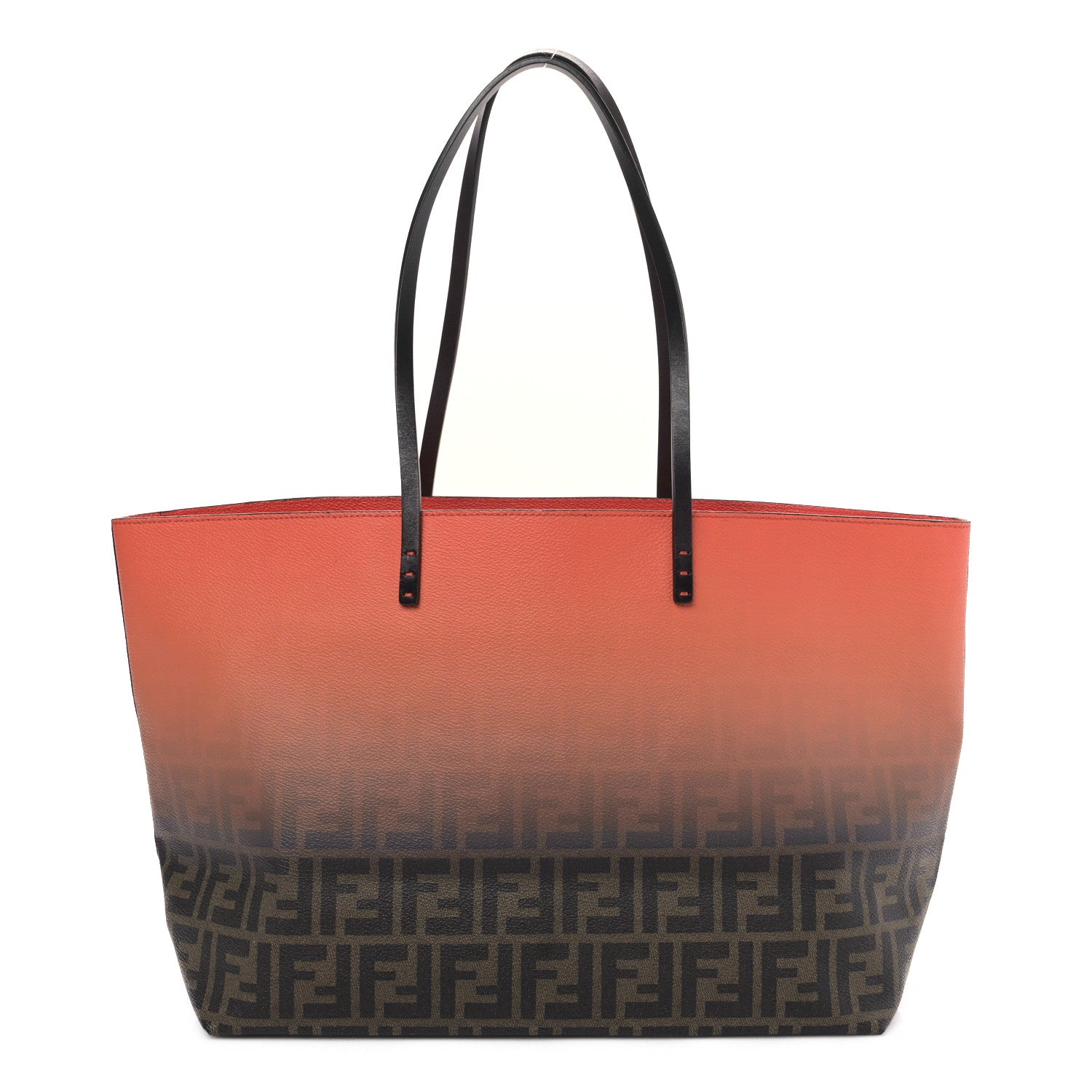 Fendi Zucca Spalmati Ombre Medium Roll Tote Tobacco Papavero 1 of 8