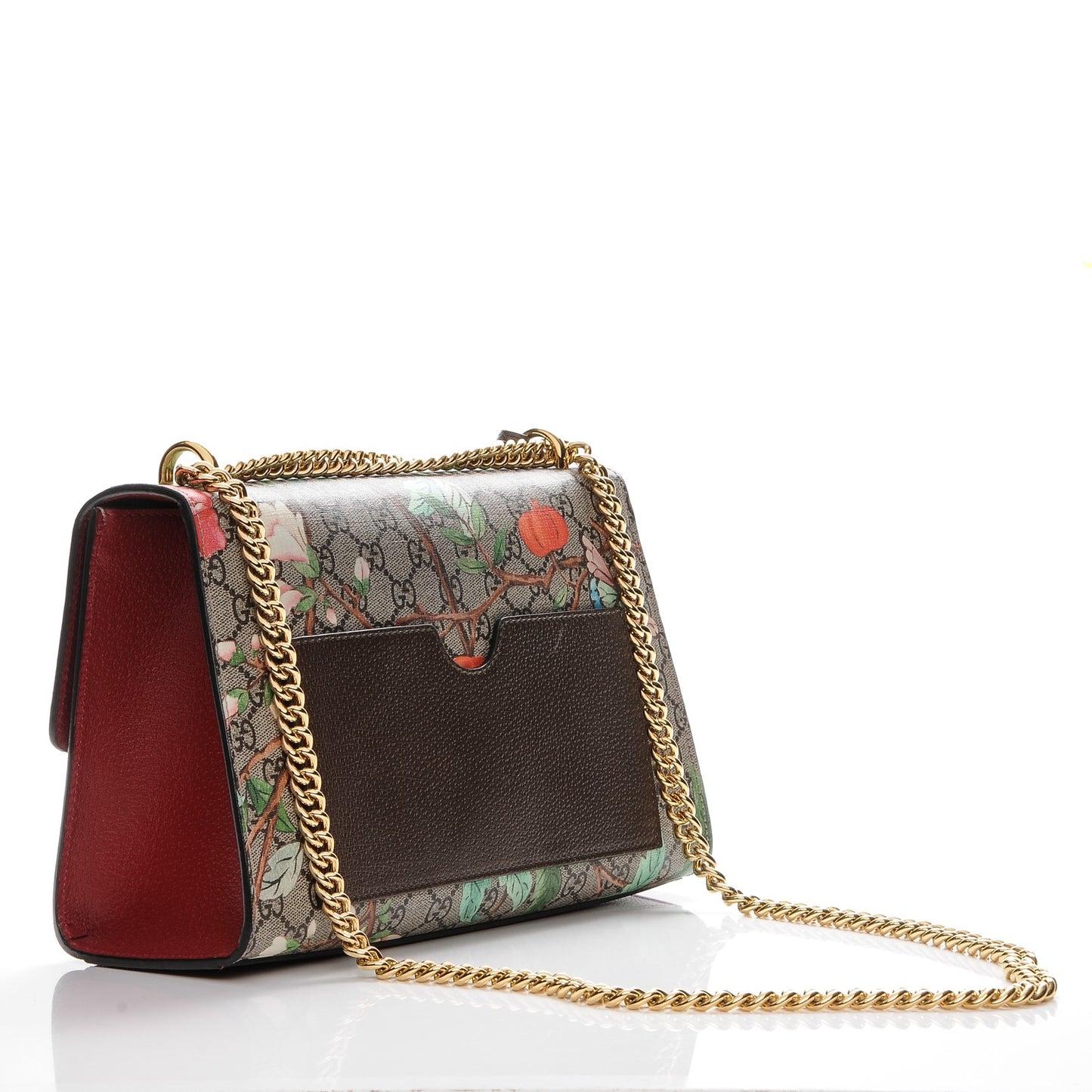 GG Supreme Monogram Tian Medium Padlock Shoulder Bag Beige Multicolor New Acero