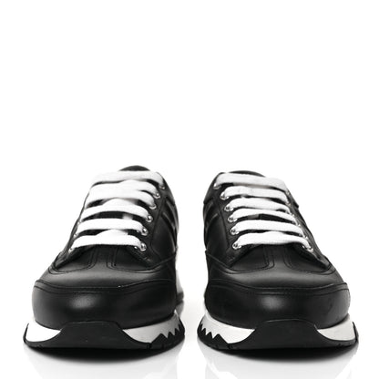 Hermes Calfskin Womens Trail Sneakers 39.5 Black 2 of 8
