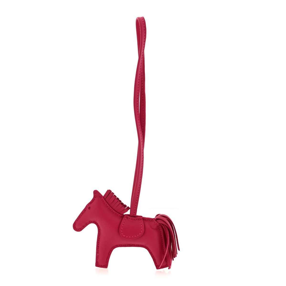 Hermes Milo Lambskin Grigri Rodeo Horse Bag Charm PM Rose Mexico 1 of 3