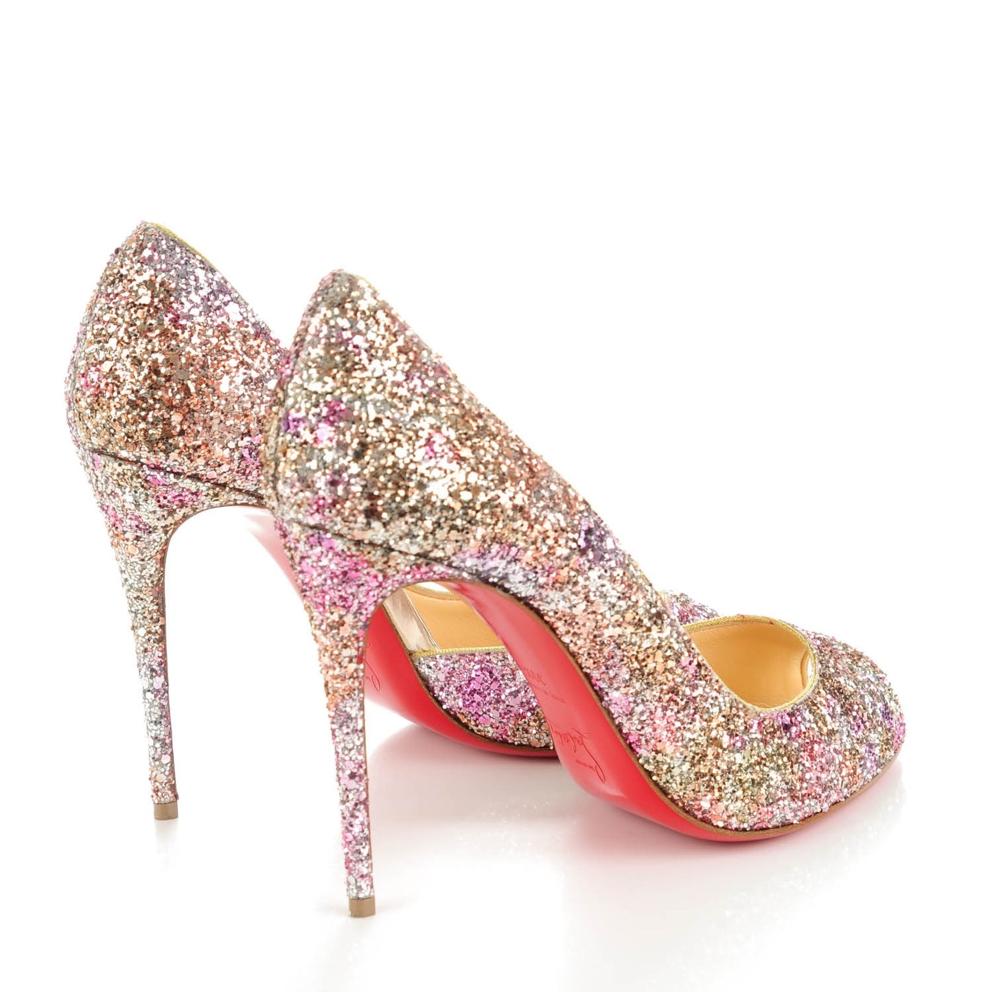 Glitter Demi You 100 Pumps 39.5 Rosette Gold