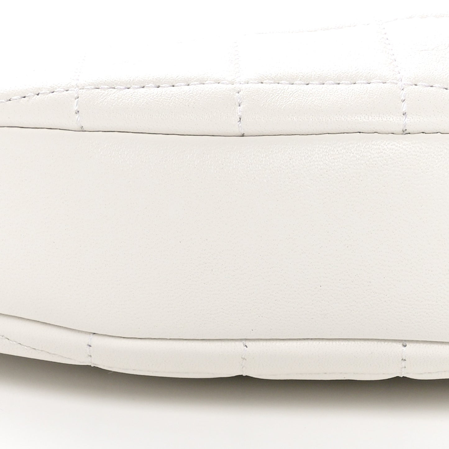 Lambskin Quilted All About Chains Hobo White