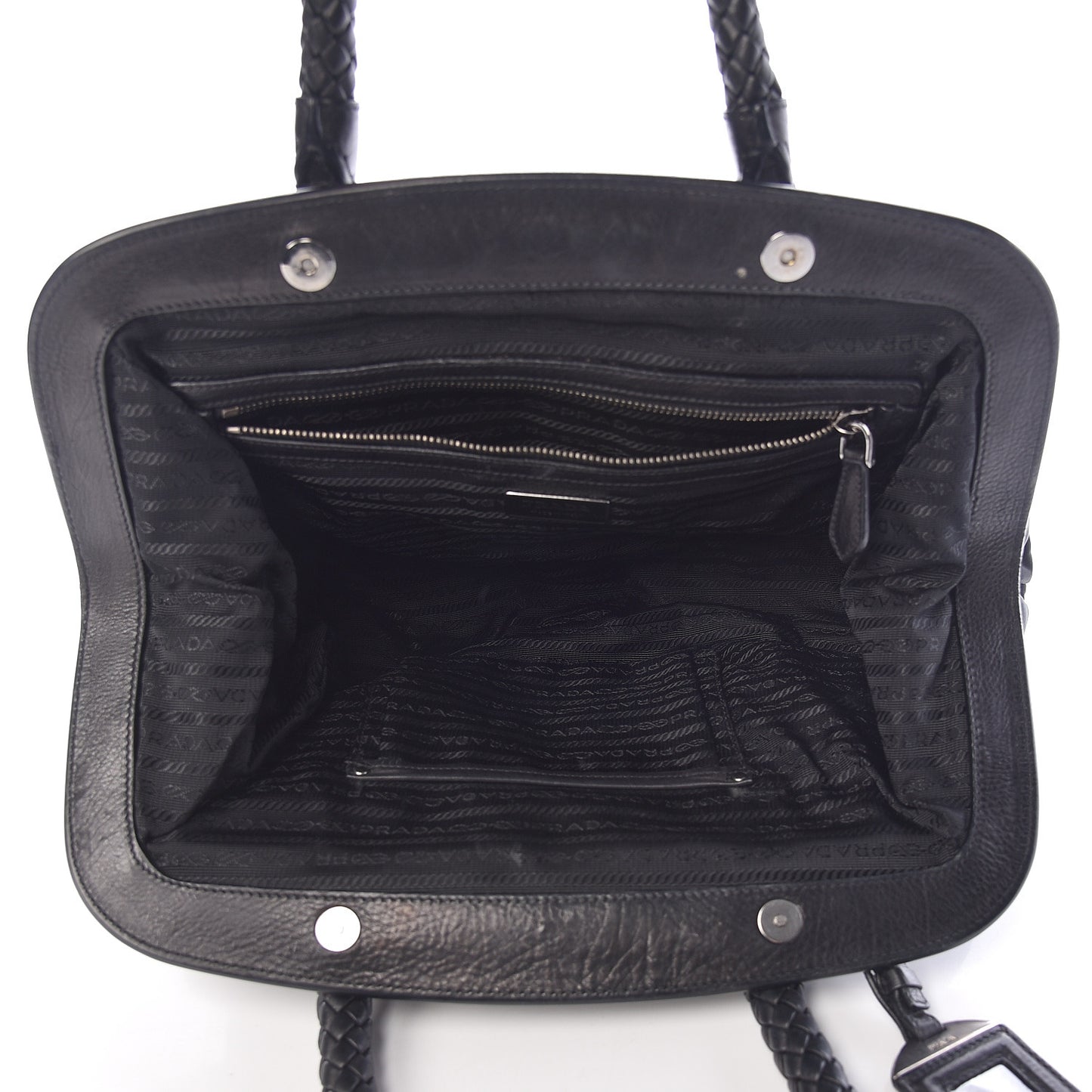 Tessuto Nylon Nappa Braided Gaufre Frame Black