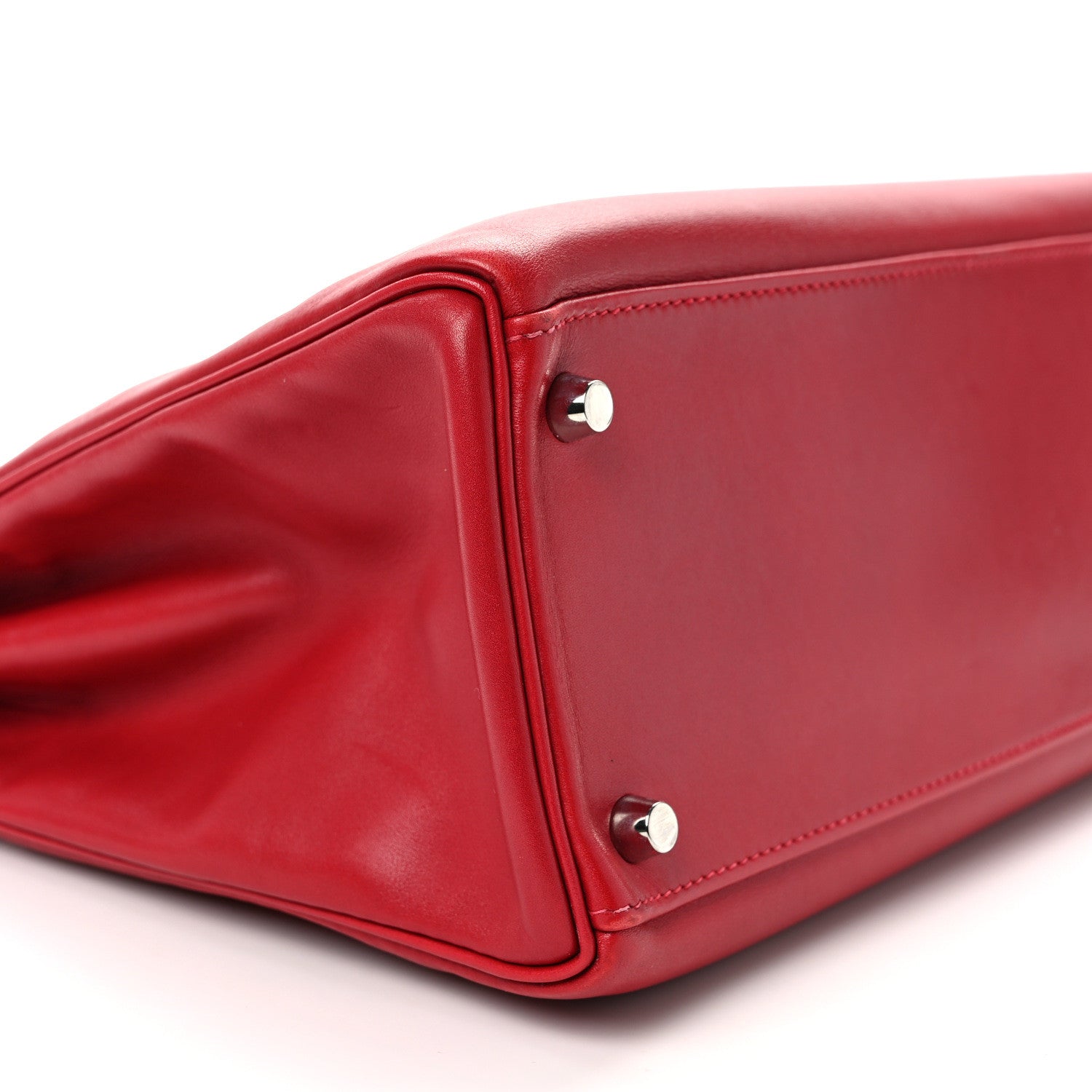 Hermes Tadelakt Kelly Retourne 32 Rouge Vif 8 of 15