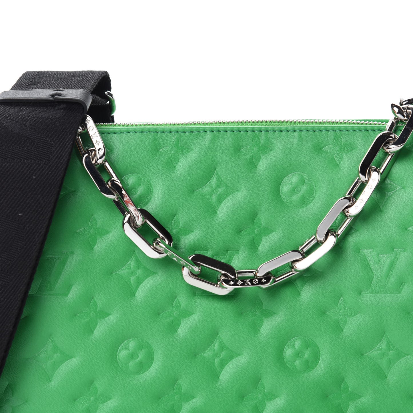 Lambskin Embossed Monogram Coussin PM LV Motion Green