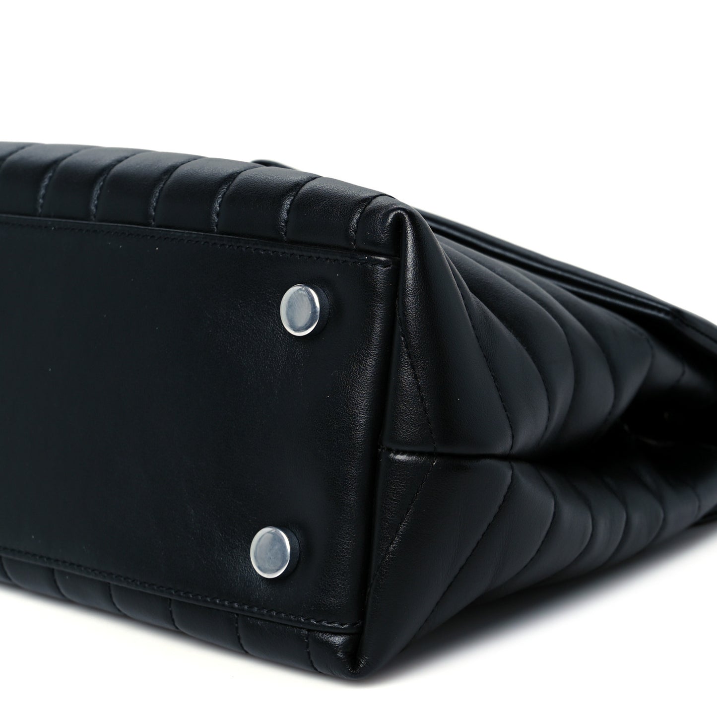 Calfskin Y Quilted Monogram Medium Loulou Satchel Black