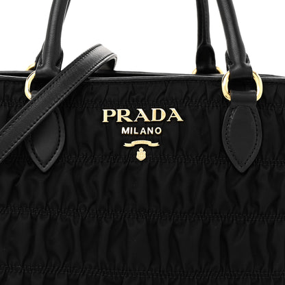 Prada Tessuto Nylon Gaufre Small Tote Black 8 of 10