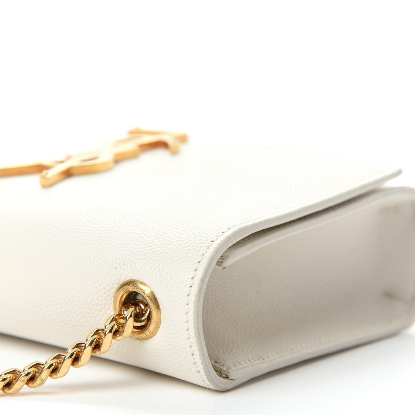 Grain De Poudre Small Monogram Kate Satchel Blanc Vintage
