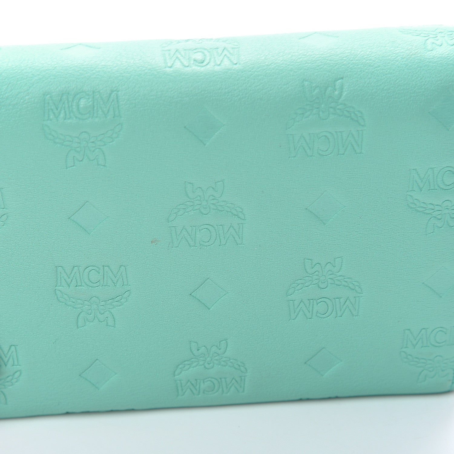MCM Calfskin Ottomar Monogram Tri-Fold Wallet Green 8 of 8
