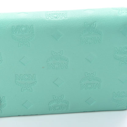 MCM Calfskin Ottomar Monogram Tri-Fold Wallet Green 8 of 8