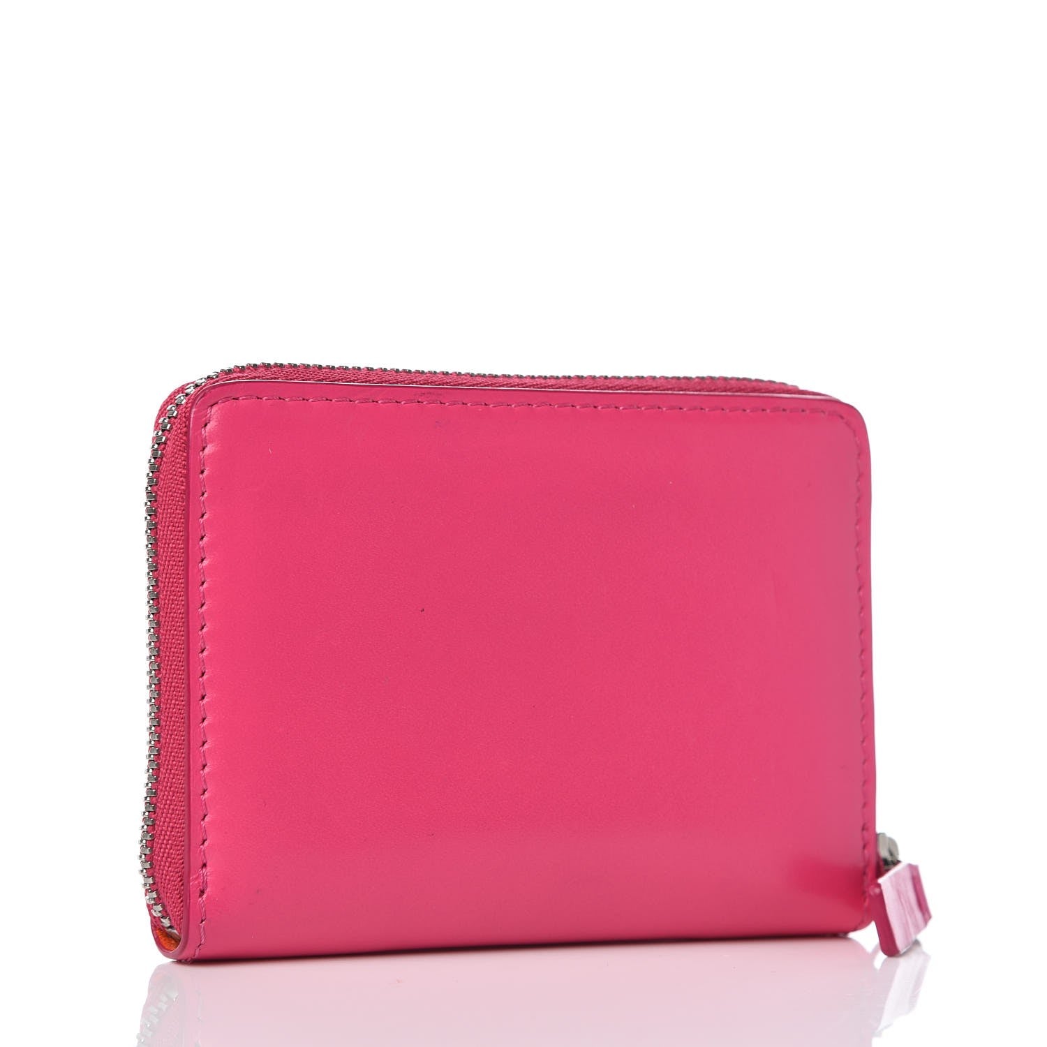 Celine Calfskin Zip Around Card Holder Wallet Fuchsia 3 of 9