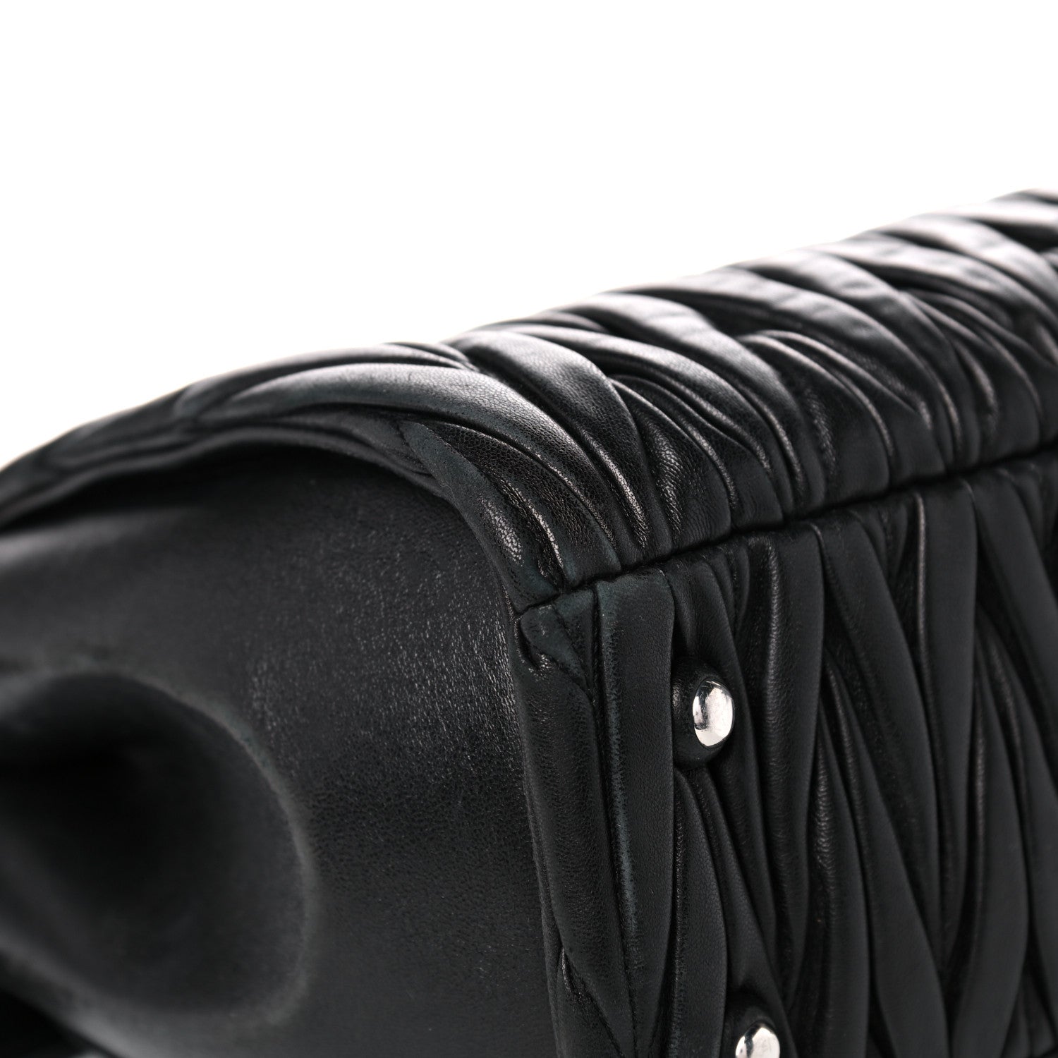 Miu Miu Nappa Matelasse Tote Black 9 of 23