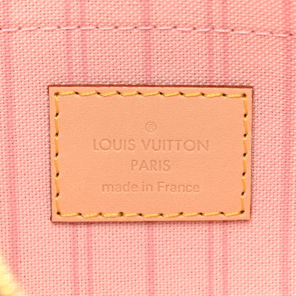 Louis Vuitton Damier Azur Neverfull MM GM Pochette Rose Ballerine 6 of 7