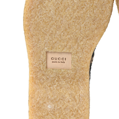 Gucci Faux Shearling Hooper GG Womens Ankle Boots 40 Black Natural Tan 6 of 7