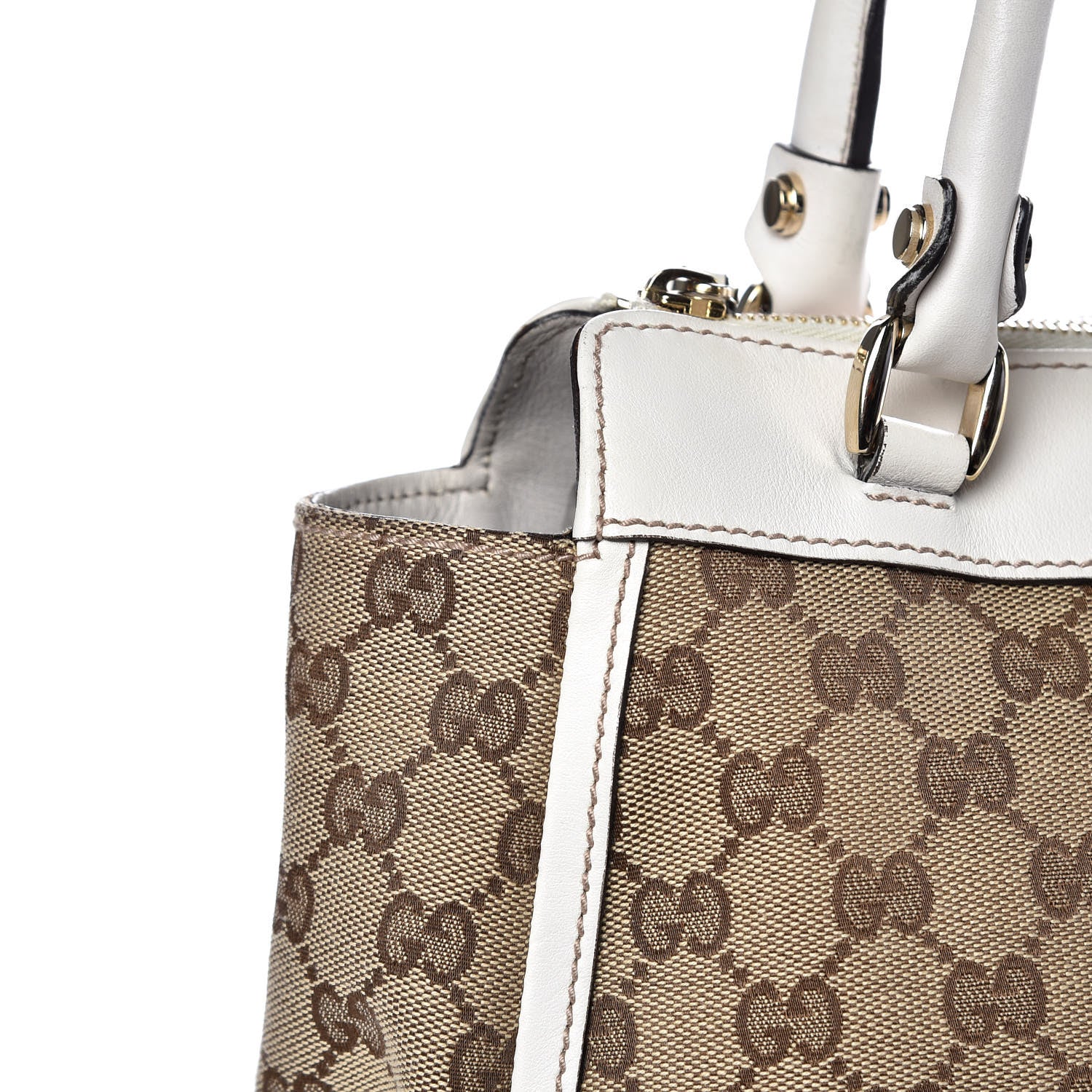 Gucci Monogram D Gold Tote Off White 15 of 18