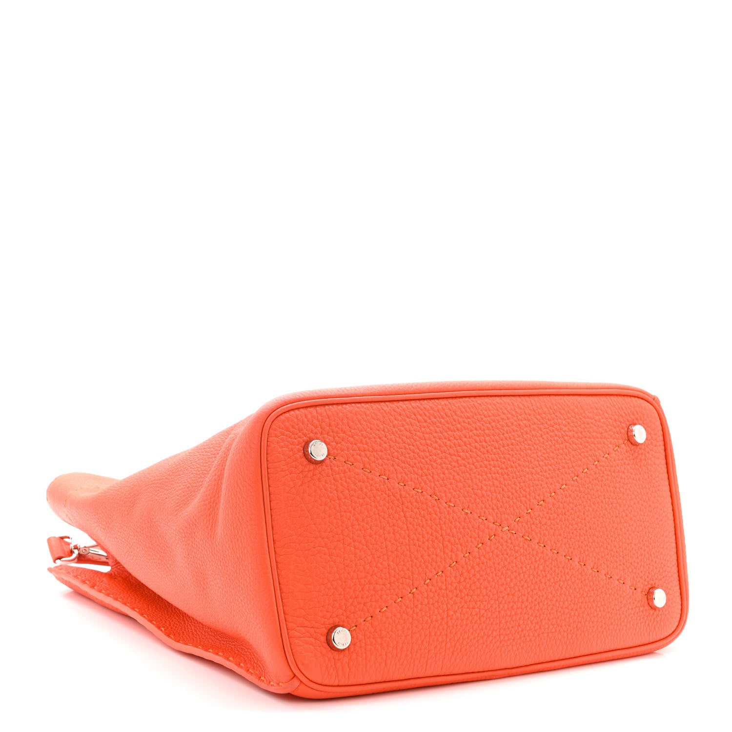 Fendi Cuoio Romano Selleria Large Anna Bucket Bag Arancio 4 of 10