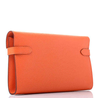 Hermes Epsom Kelly Longue Wallet Orange 3 of 8