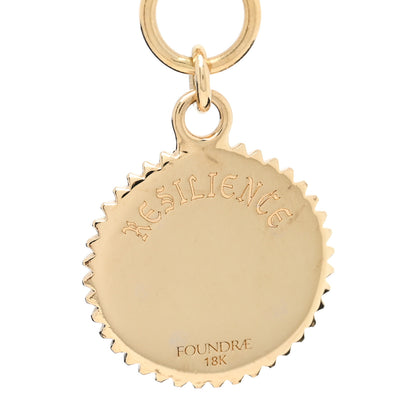 Foundrae 18K Yellow Gold Diamond Baby Resilience Medallion Extended Clip Chain Bracelet 3 of 4