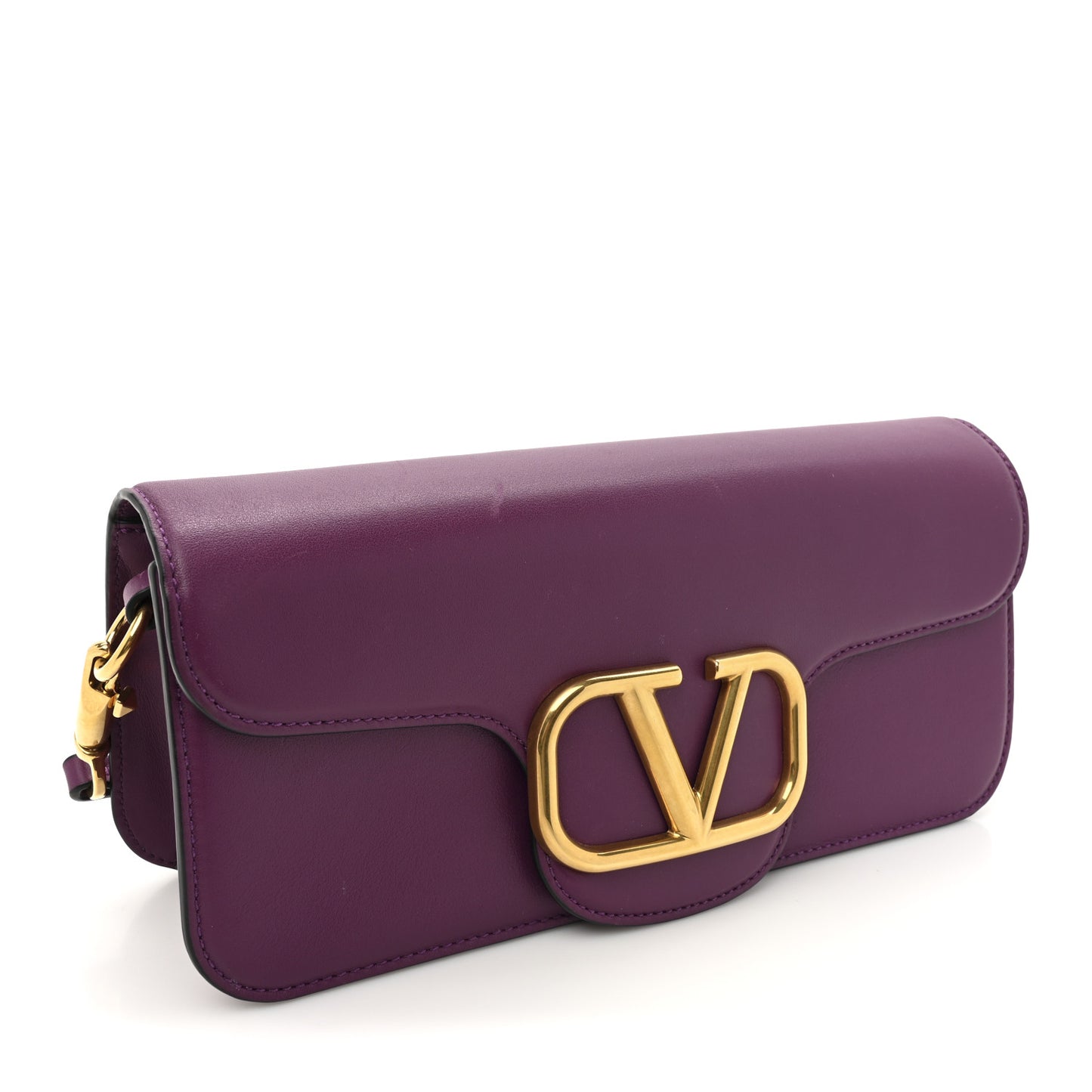 Calfskin Vlogo Loco Shoulder Bag Prune