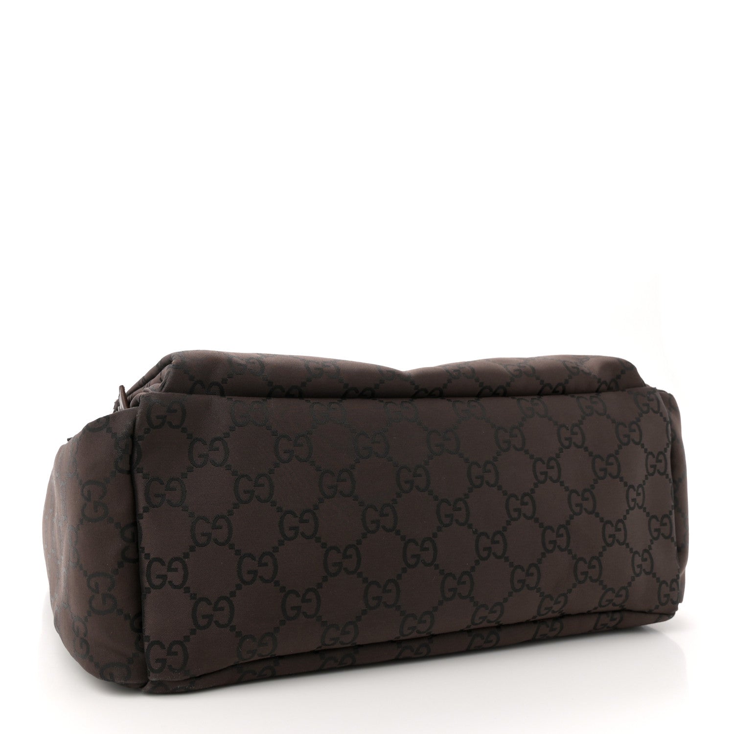 Gucci Nylon Monogram Extra Large Satchel Dark Brown 4 of 13