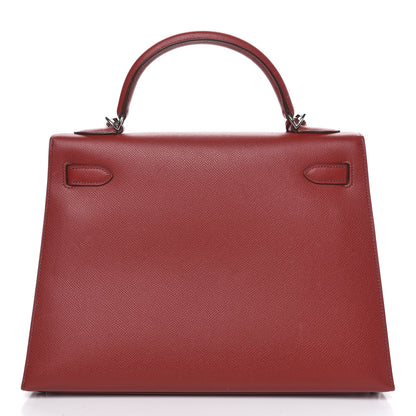 Hermes Epsom Kelly Sellier 32 Rouge Garance 5 of 27