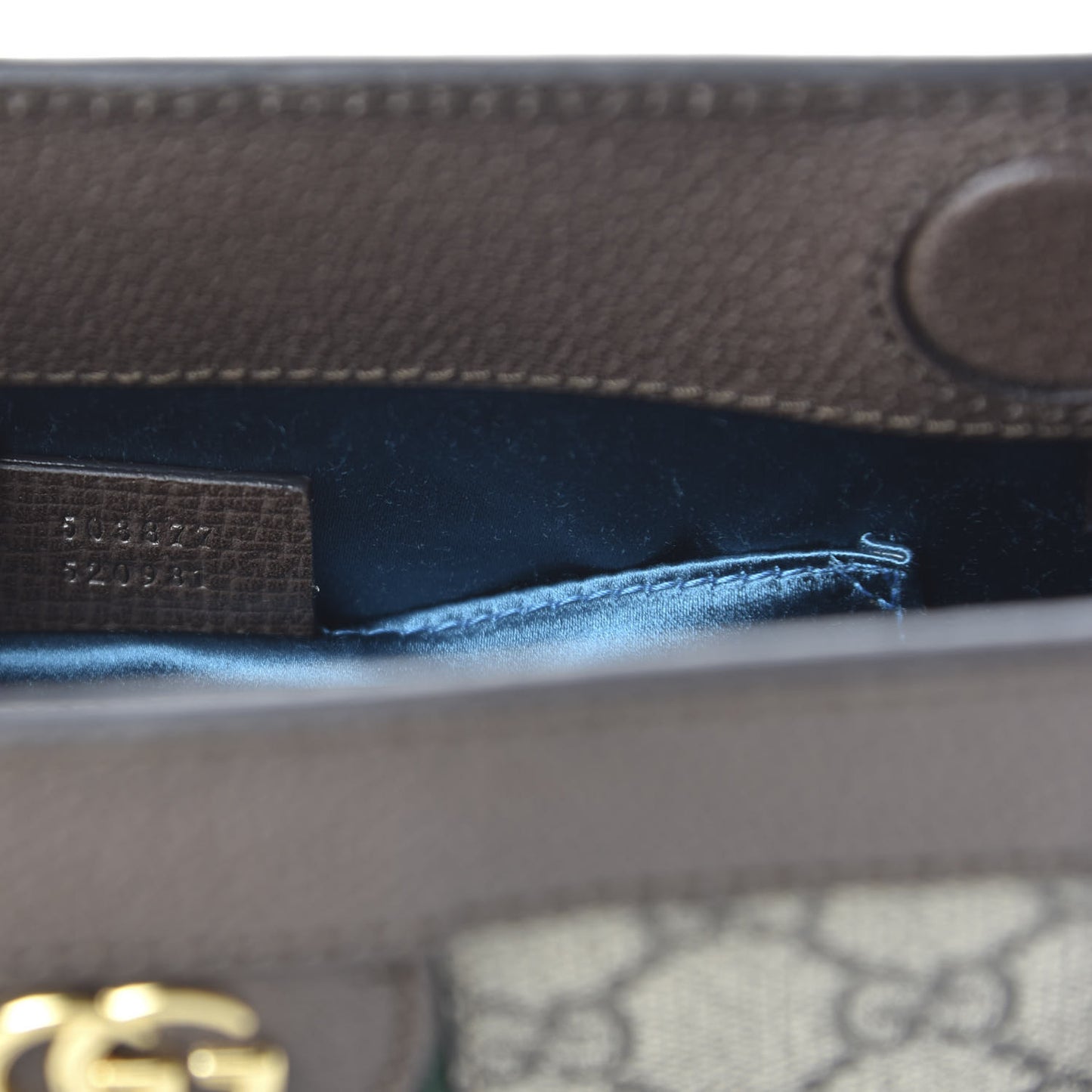 GG Supreme Monogram Web Small Ophidia Chain Shoulder Bag Brown
