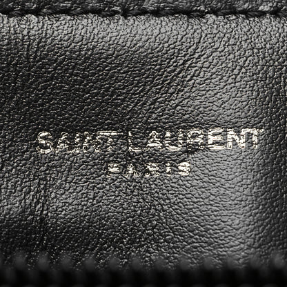 Saint Laurent Calfskin Y Quilted Monogram Monochrome Small Loulou Chain Satchel Black 6 of 11