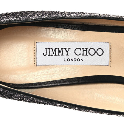 Jimmy Choo Coarse Glitter Degrade Pointy Toe Romy 100 Pumps 40 Light Mocha Black 8 of 9