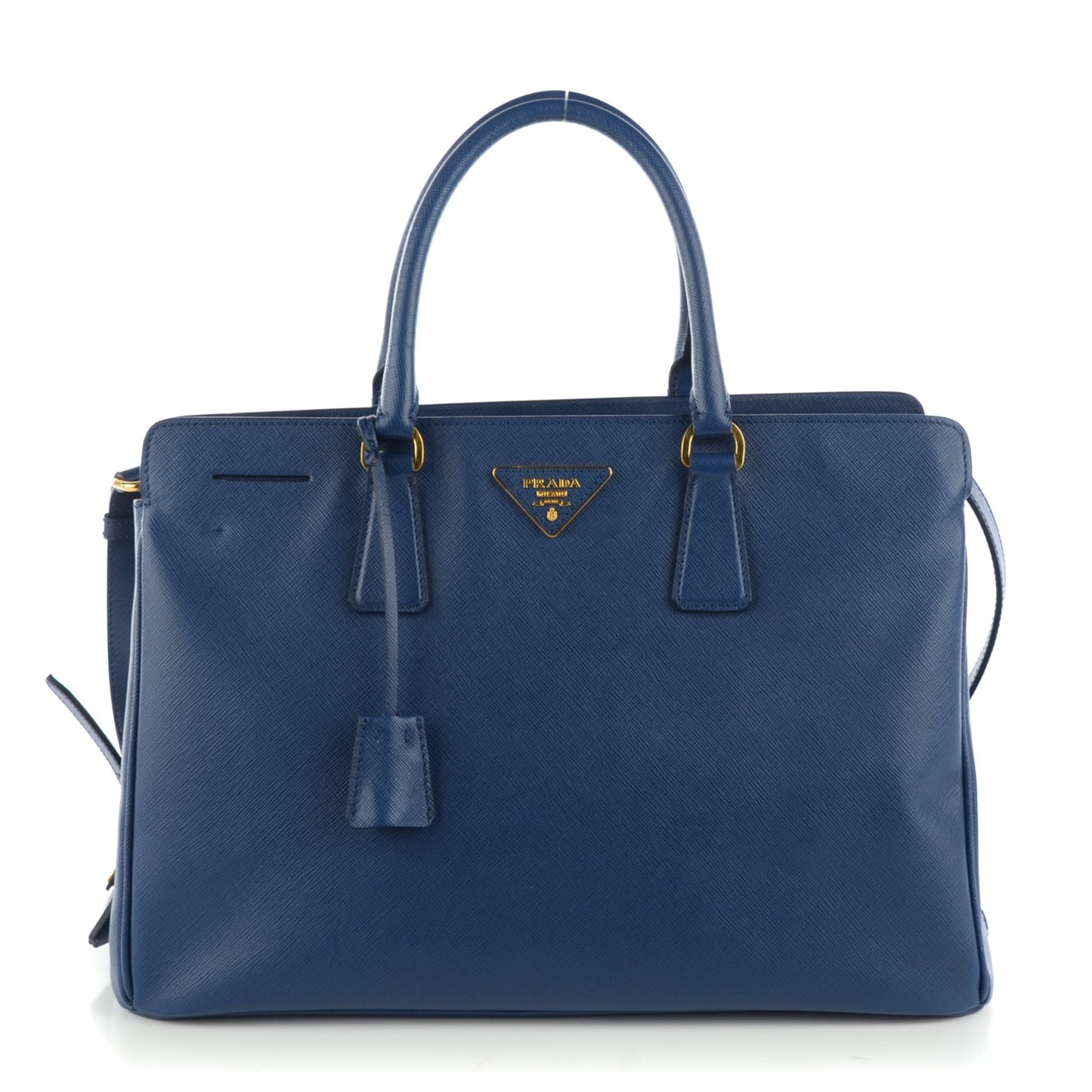 Saffiano Lux Large Top Handle Open Tote Bluette