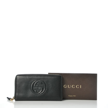 Gucci Calfskin Soho Zip Around Wallet Black 9 of 9